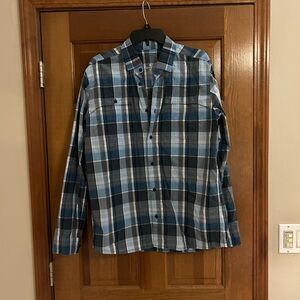 Spyder Navy and Gray Plaid Shirt